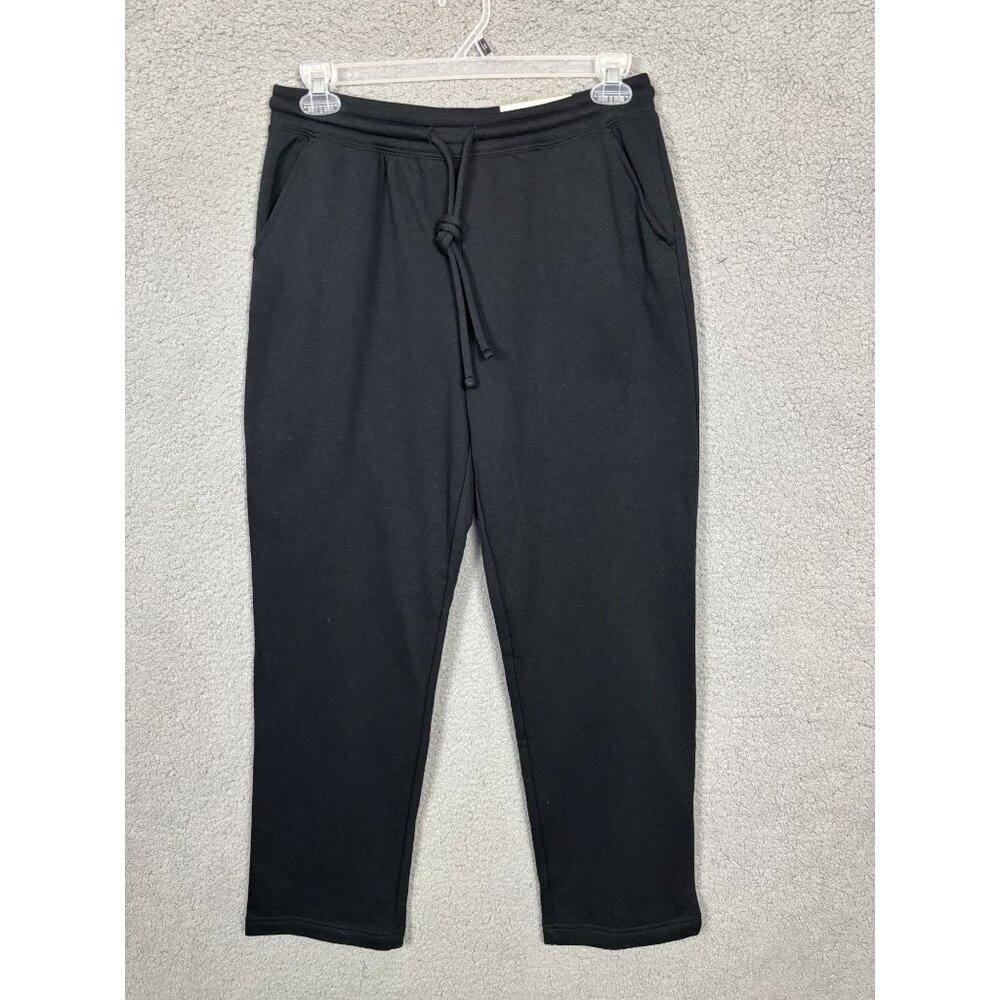 Style & Co Women's Mid Rise Drawstring-Waist Fleece Lined Pants Medium Black NWT